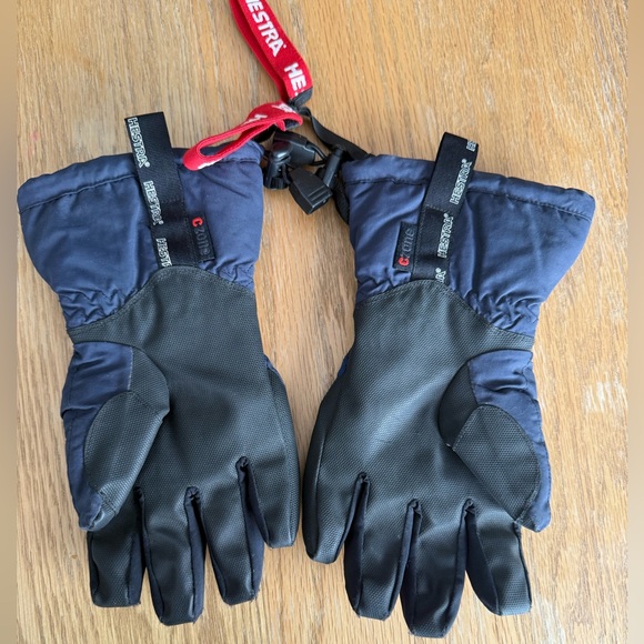 Hestra Gauntlet Kids Ski Gloves 7 Large (Age 12-13 yrs) Navy Blue - Picture 3 of 10